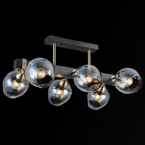 Потолочная люстра Illumico IL9736-6CSQ-79 BK AB Потолочная люстра Illumico IL9736-6CSQ-79 BK AB