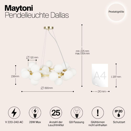 Подвесной светильник Maytoni MOD545PL-25BS Подвесной светильник Maytoni MOD545PL-25BS