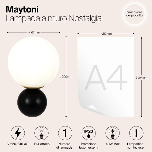 Бра Maytoni Nostalgia MOD048WL-01G Бра Maytoni Nostalgia MOD048WL-01G