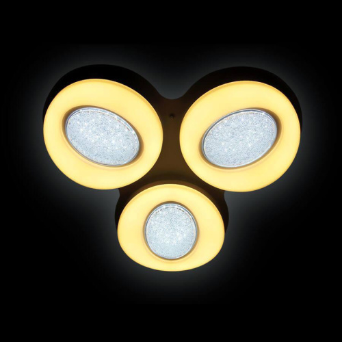 Потолочный светодиодный светильник Ambrella light Orbital Crystal Sand FS1583/3 WH 156W D585*555 Потолочный светодиодный светильник Ambrella light Orbital Crystal Sand FS1583/3 WH 156W D585*555