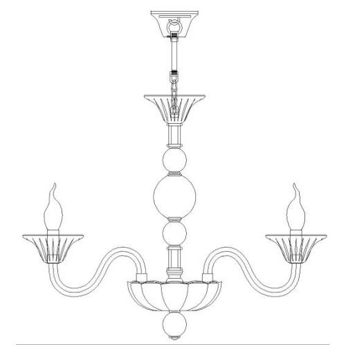 Подвесная люстра Rivoli Nudo 1008-208 Б0037784