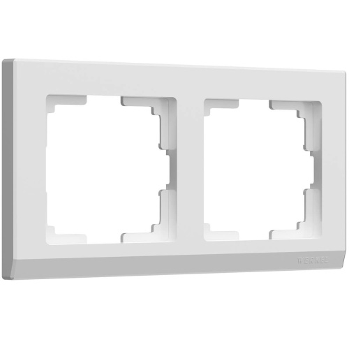 Рамка Werkel Stark на 2 поста белый WL04-Frame-02-white 4690389047114 Рамка Werkel Stark на 2 поста белый WL04-Frame-02-white 4690389047114