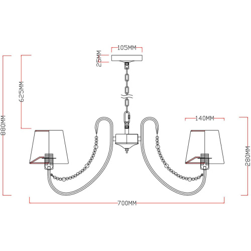 Подвесная люстра Rivoli Perla 2025-208 Б0038435