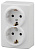 Розетка ЭРА Эксперт 2х2P E Schuko 16A 250V 11-2205-01 Б0020691