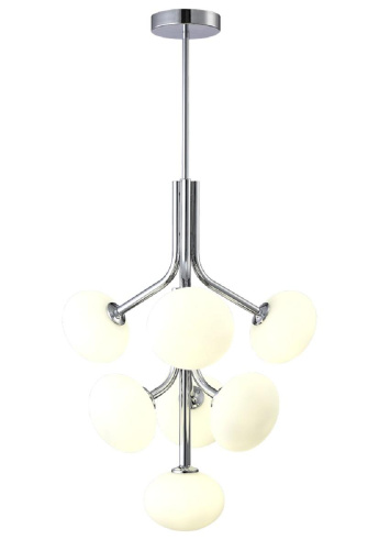Подвесная люстра Crystal Lux ALICIA SP7 CHROME/WHITE Подвесная люстра Crystal Lux ALICIA SP7 CHROME/WHITE