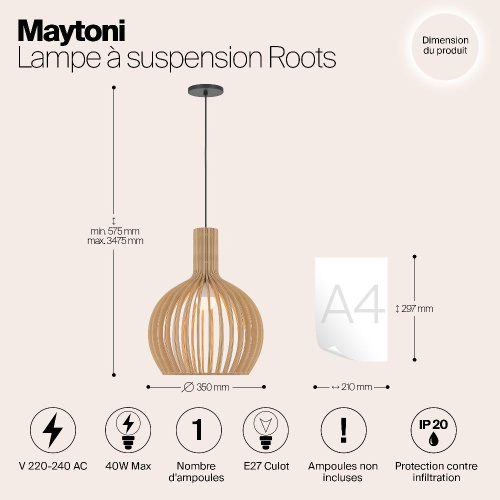 Подвесной светильник Maytoni MOD194PL-01W Подвесной светильник Maytoni MOD194PL-01W