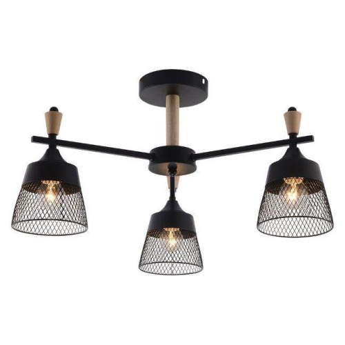 Потолочная люстра Seven Fires Olban SF3389/3C-BK-WD Потолочная люстра Seven Fires Olban SF3389/3C-BK-WD