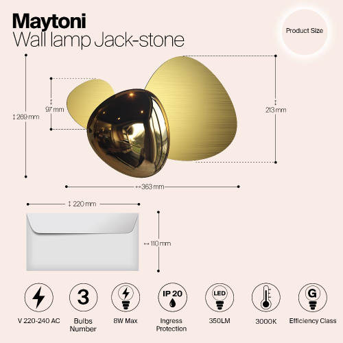 Настенный светильник (бра) Maytoni MOD314WL-L8G3K Настенный светильник (бра) Maytoni MOD314WL-L8G3K