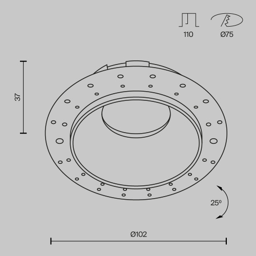 Встраиваемый светильник Technical DL051-U-2WMG Встраиваемый светильник Technical DL051-U-2WMG