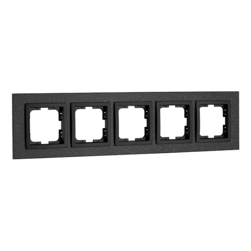 Рамка 5-постовая Mono Electric Style Granit чёрный гранит 107-610000-164 Рамка 5-постовая Mono Electric Style Granit чёрный гранит 107-610000-164