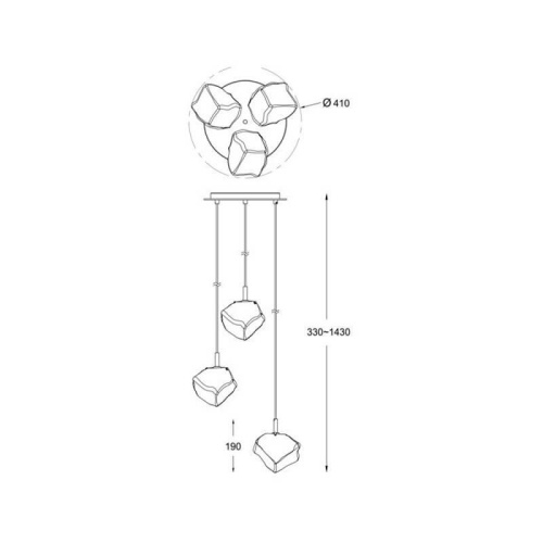 Подвесная люстра Zumaline Rock P0488-03D-B5AC Подвесная люстра Zumaline Rock P0488-03D-B5AC