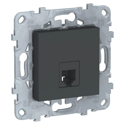 Розетка телефонная RJ11 одиночная 4 контакта Schneider Electric Unica New NU549254