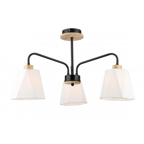 Потолочная люстра IMEX MD.5714-3-S-BK+WOOD Потолочная люстра IMEX MD.5714-3-S-BK+WOOD