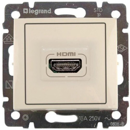 Розетка HDMI Legrand Valena слоновая кость 774185 Розетка HDMI Legrand Valena слоновая кость 774185