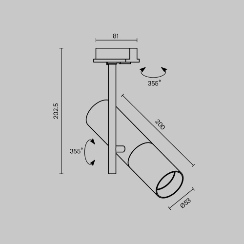 Трековый светильник Maytoni Track TR005-1-GU10-B Трековый светильник Maytoni Track TR005-1-GU10-B