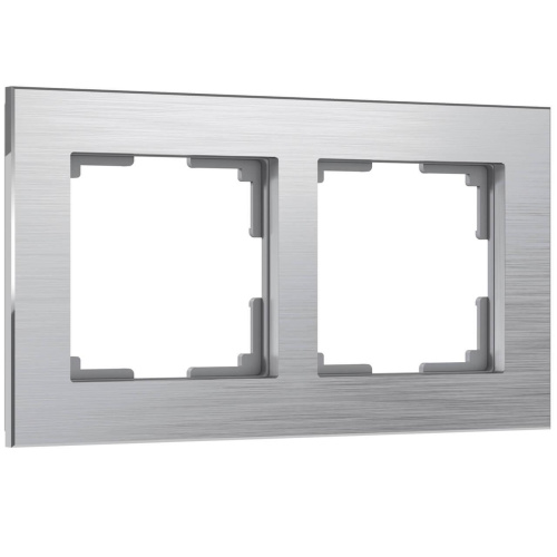 Рамка на 2 поста Werkel Aluminium алюминий W0021706 4690389158032 Рамка на 2 поста Werkel Aluminium алюминий W0021706 4690389158032