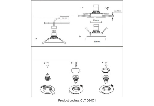 Встраиваемый светильник Crystal Lux CLT 064C1 BL Встраиваемый светильник Crystal Lux CLT 064C1 BL