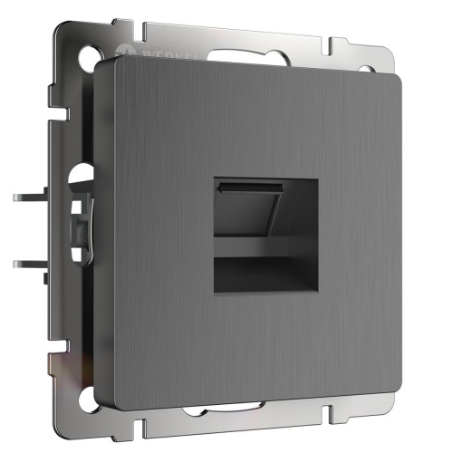 Розетка Ethernet RJ-45 Werkel графит рифленый W1181004 4690389158674 Розетка Ethernet RJ-45 Werkel графит рифленый W1181004 4690389158674