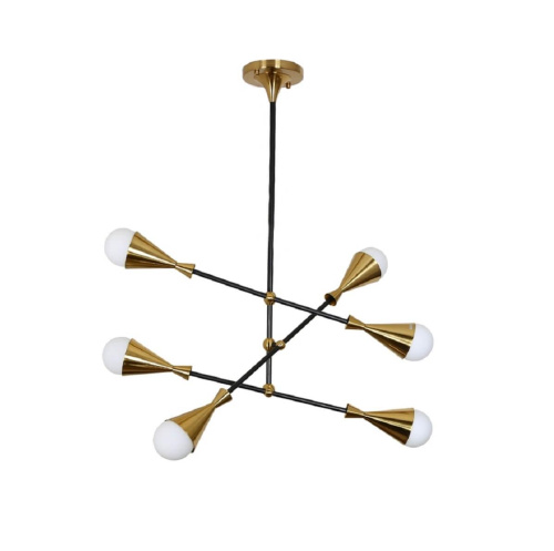 Подвесная люстра Lumina Deco Valpina LDP 6029-6 BK+MD Подвесная люстра Lumina Deco Valpina LDP 6029-6 BK+MD