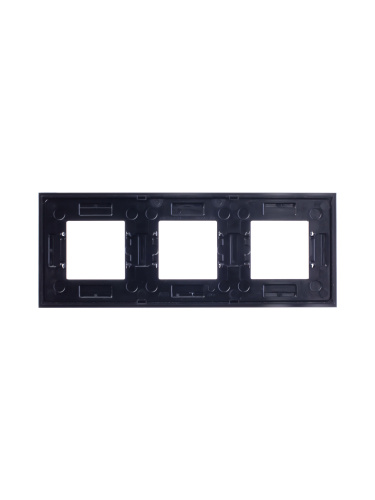 Рамка 3-постовая ABB Zenit стекло черное 2CLA227300N3101 Рамка 3-постовая ABB Zenit стекло черное 2CLA227300N3101