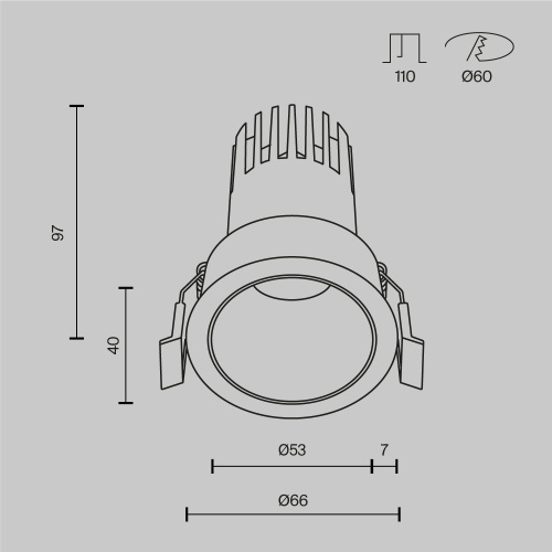 Встраиваемый светильник Technical DL116-10W-4K-B Встраиваемый светильник Technical DL116-10W-4K-B