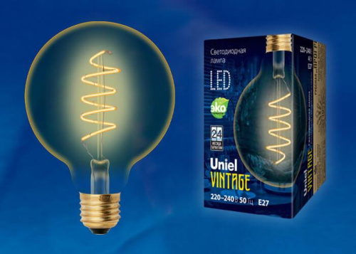 Лампа светодиодная филаментная (UL-00001818) Uniel E27 4W 2250K прозрачная LED-G95-4W/GOLDEN/E27/CW GLV21GO Лампа светодиодная филаментная (UL-00001818) Uniel E27 4W 2250K прозрачная LED-G95-4W/GOLDEN/E27/CW GLV21GO