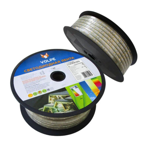Светодиодная влагозащищенная лента Volpe 6W/m 60LED/m 2835SMD теплый белый 25M ULS-Q325 2835-60LED/m-10mm-IP67-220V-6W/m-25M-WW UL-00000864 Светодиодная влагозащищенная лента Volpe 6W/m 60LED/m 2835SMD теплый белый 25M ULS-Q325 2835-60LED/m-10mm-IP67-220V-6W/m-25M-WW UL-00000864