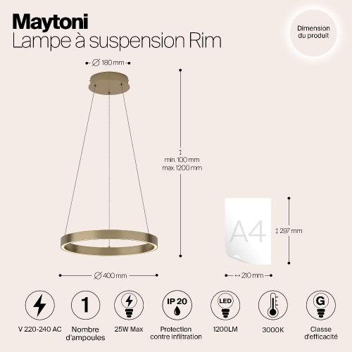 Подвесной светильник Maytoni MOD058PL-L22BS3K Подвесной светильник Maytoni MOD058PL-L22BS3K