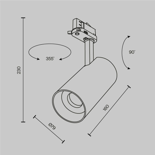 Трековый светильник Technical TR197-3-30WCCT-M-B Трековый светильник Technical TR197-3-30WCCT-M-B