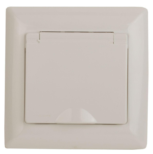 Розетка ЭРА Intro Solo Schuko 2P+E 16A 250V с крышкой слоновая кость 4-203-02 Б0043320 Розетка ЭРА Intro Solo Schuko 2P+E 16A 250V с крышкой слоновая кость 4-203-02 Б0043320