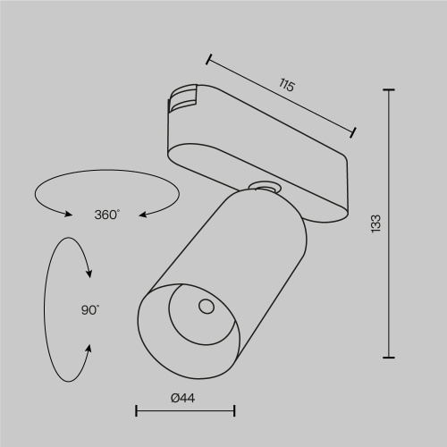 Трековый светильник Technical TR103-1-12W4K-M-W Трековый светильник Technical TR103-1-12W4K-M-W