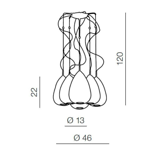Подвесная люстра Azzardo Mirage 6 AZ0157 Подвесная люстра Azzardo Mirage 6 AZ0157