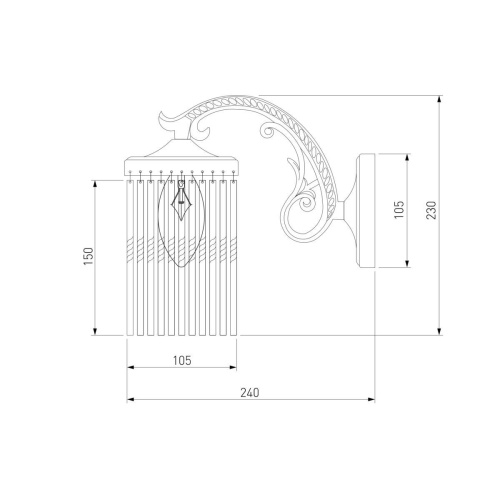 Бра Eurosvet 60014/1 античная бронза Бра Eurosvet 60014/1 античная бронза