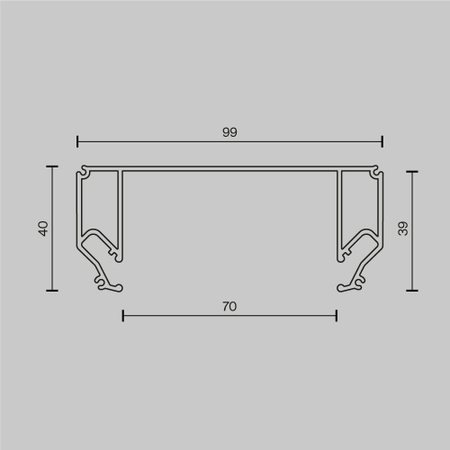 Комплектующие для светильника Technical ALM-9940-SC-B-2M