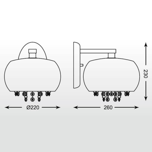 Бра Zumaline Vista W0076-01E-F4GR