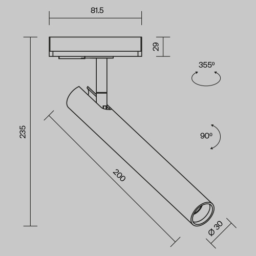 Трековый светильник Technical TR141-1-6W3K-M-B Трековый светильник Technical TR141-1-6W3K-M-B