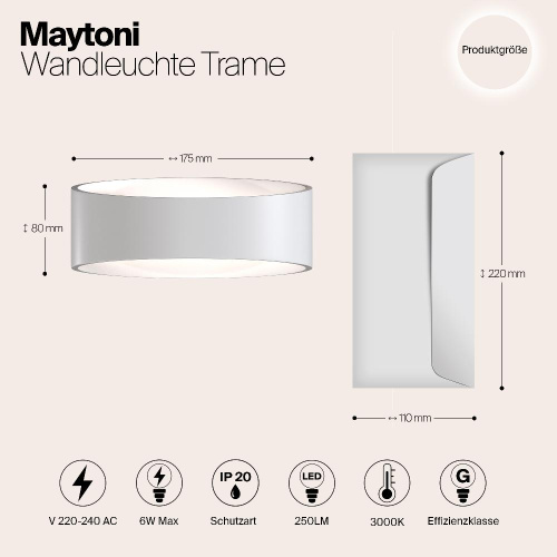 Настенный светодиодный светильник Maytoni Trame C806WL-L5W Настенный светодиодный светильник Maytoni Trame C806WL-L5W