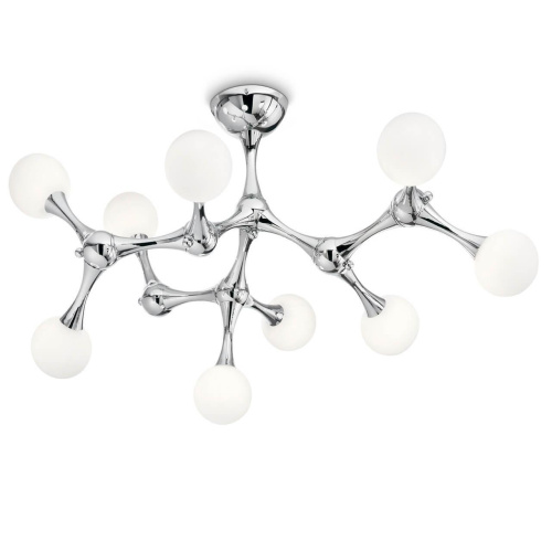 Потолочная люстра Ideal Lux Nodino PL9 Cromo 133393 Потолочная люстра Ideal Lux Nodino PL9 Cromo 133393