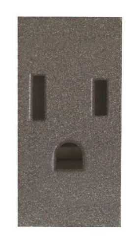 Розетка US ABB Zenit с/з 15A 127V со шторками винтовой зажим антрацит 2CLA212800N1801