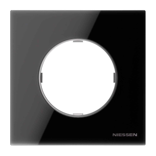 Рамка 1-постовая ABB Sky Moon cтекло чёрное 2CLA867100A3101 Рамка 1-постовая ABB Sky Moon cтекло чёрное 2CLA867100A3101