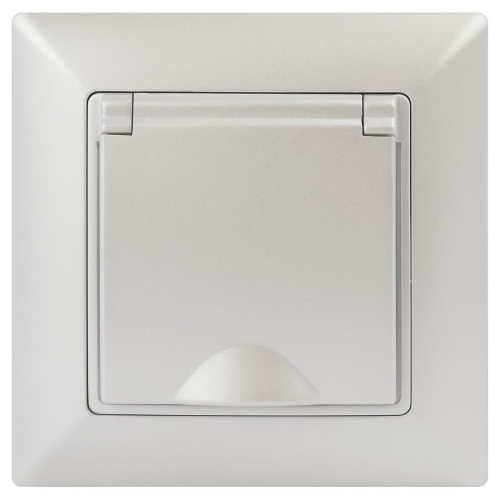 Розетка ЭРА Intro Solo Schuko 2P+E 16A 250V с крышкой перламутровый 4-203-06 Б0053662 Розетка ЭРА Intro Solo Schuko 2P+E 16A 250V с крышкой перламутровый 4-203-06 Б0053662