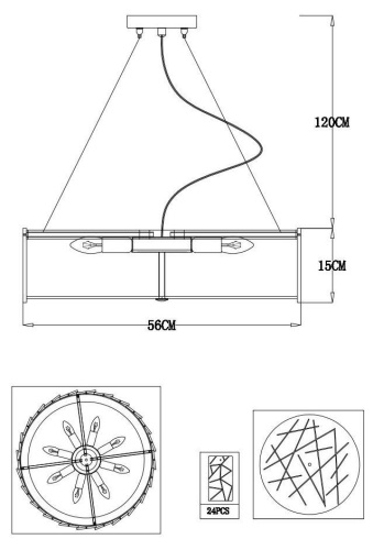 Подвесной светильник Arte Lamp Galatea A1222LM-8CC Подвесной светильник Arte Lamp Galatea A1222LM-8CC