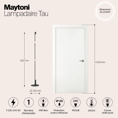 Напольный светильник (торшер) Maytoni MOD166FL-L15B3K Напольный светильник (торшер) Maytoni MOD166FL-L15B3K