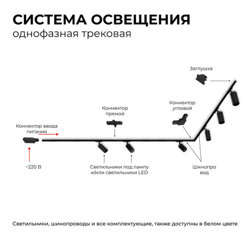 Коннектор гибкий однофазный Apeyron 09-129