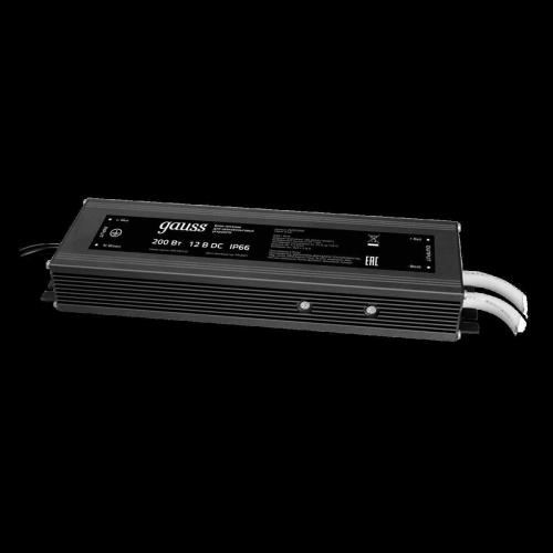 Блок питания Gauss 12V 200W IP66 20A 202023200 Блок питания Gauss 12V 200W IP66 20A 202023200