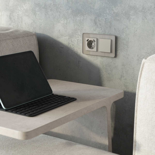 Выключатель одноклавишный проходной (дымчатый) W1212004/ a069449
