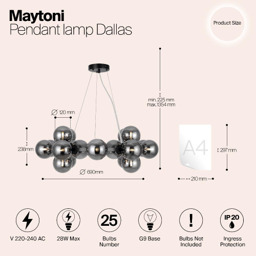Подвесной светильник Maytoni MOD545PL-25B Подвесной светильник Maytoni MOD545PL-25B