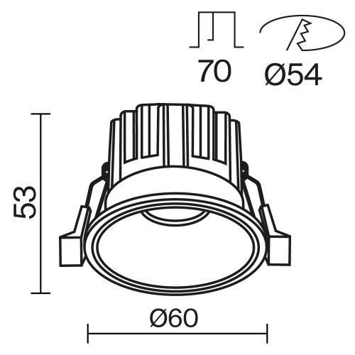Встраиваемый светильник Technical DL058-7W3K-BS Встраиваемый светильник Technical DL058-7W3K-BS