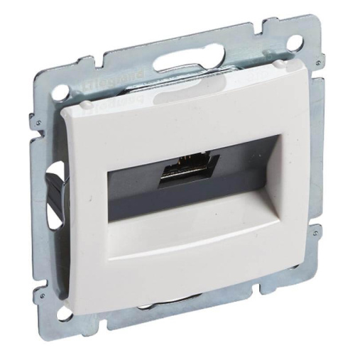 Розетка компьютерная RJ45 Legrand Valena 6 кат FTP на винтах белая 774232 Розетка компьютерная RJ45 Legrand Valena 6 кат FTP на винтах белая 774232