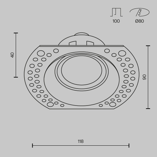 Встраиваемый светильник Technical DL042-01-RD-W Встраиваемый светильник Technical DL042-01-RD-W